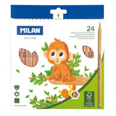 Набор цветных карандашей MILAN 24 цветов FSC