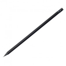 Карандаш Buromax L2U HB, с ластиком, черный корпус, круглый
