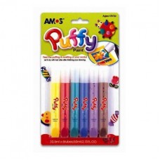 Клей-краски AMOS PAINT PUFFY объемны 6 цв х 10,5мл