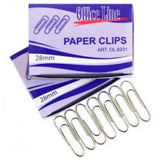 Скрепки OfficeLine 28 мм, (100 штук)
