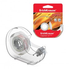 Скотч канцелярский 12мм х 25м Erich Krause прозрачный в диспенсере