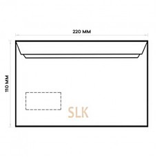 Конверт DL SLK (110x220) с окном (45x90) справа