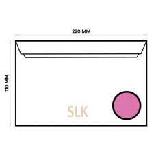 Конверт DL SLK (110*220) интенсивный, розовый