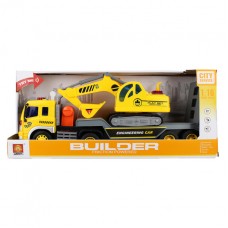 WY Машина инерционная 1:16 "Construction Trailer Truck" (свет, звук), код 36200