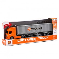 WY Машина инерц. 1:50 "Container Truck" красная (свет,звук), код 49479