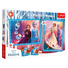 TF Пазлы "2в1 + memos" - A mysterious land / Disney Frozen 2, код 43175