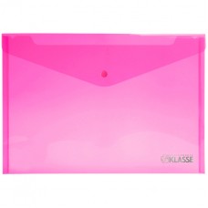 Папка-конверт A4+ глянцевая Klasse Neon, розовая