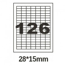 Этикетки А4 126шт. 28*15мм (100л)