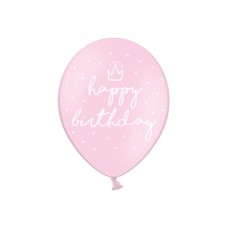 Воздушный шарик Happy Birthday, розовый