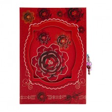 Блокнот детский в боксе с замочком B0209 Red flower Блокнот детский в боксе с замочком B0209 Red flower