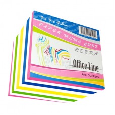 Бумага для заметок Office Line "Zebra" 90x90x45мм